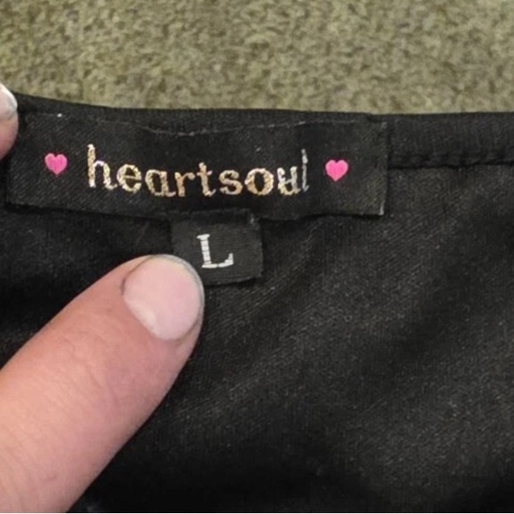 HeartSoul Black Lace Blouse - Picture 2 of 2